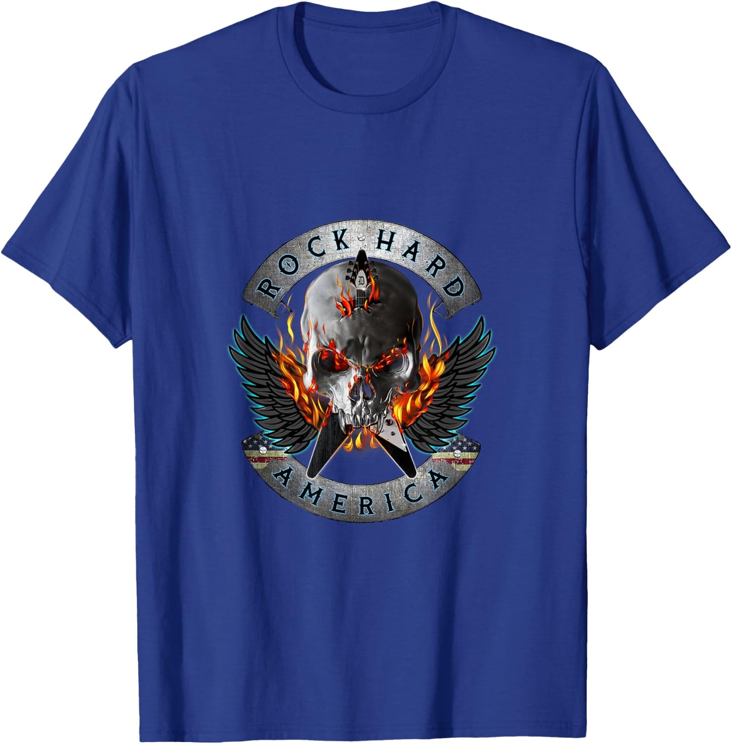 Rock Hard America by K.K. Downing Heavy Metal T-Shirt - T-Shirt | Royal
