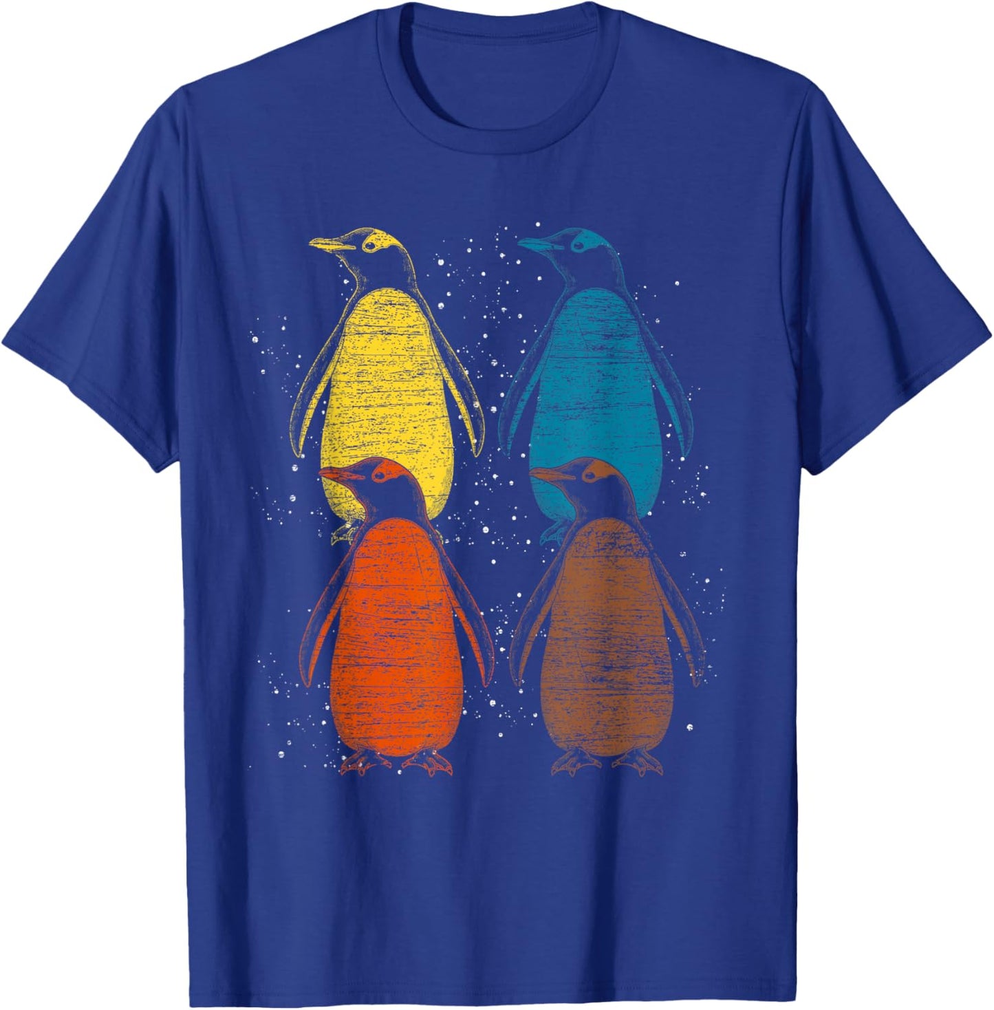 Retro Antarctic Animal Lover Zoo Keeper Gift Cute Penguin T-Shirt - T-Shirt | Royal