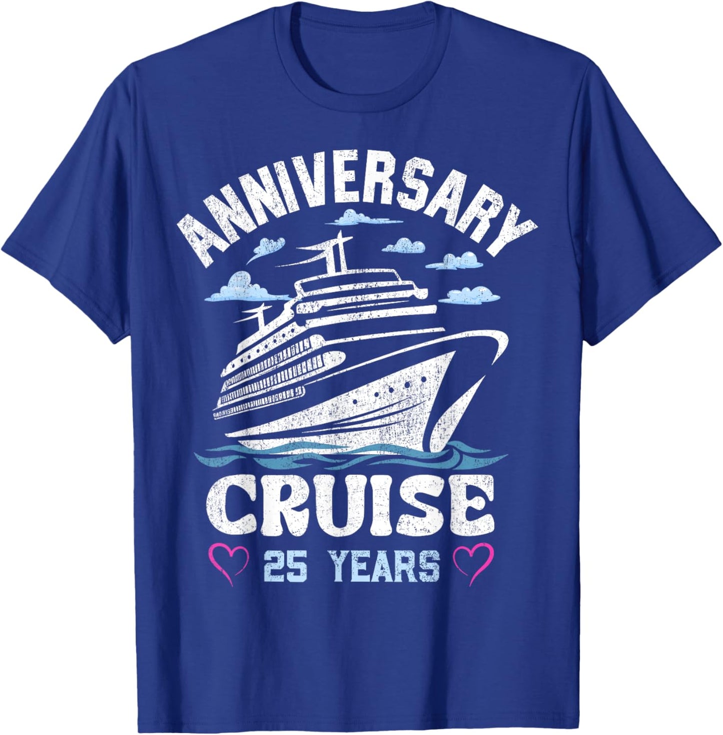 25 Years of Marriage 25th Wedding Anniversary Cruise T-Shirt - T-Shirt | Royal