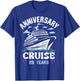 25 Years of Marriage 25th Wedding Anniversary Cruise T-Shirt - T-Shirt | Royal