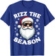 Rizz The Season Funny Christmas Charming Santa Silly Xmas T-Shirt - T-Shirt | Royal