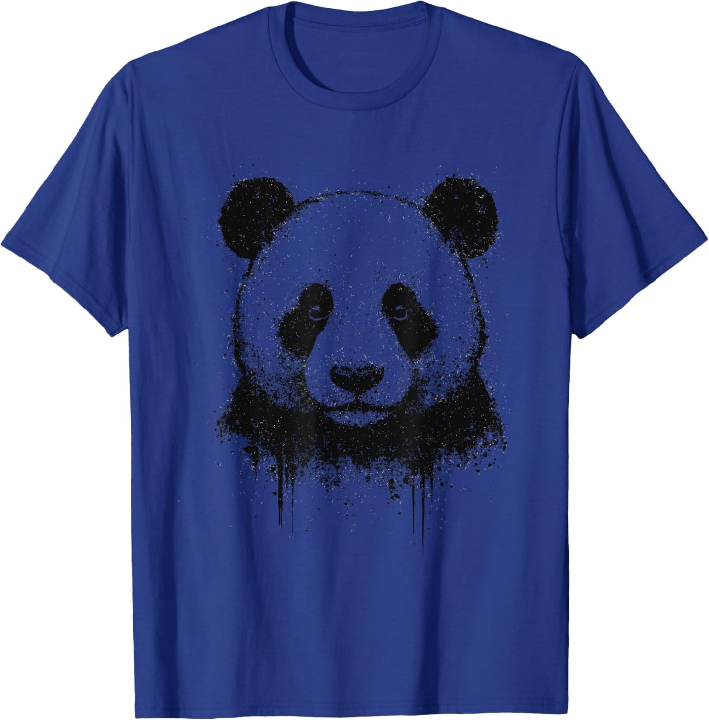 Panda Ink Art Grunge Aesthetic Edgy Arty Portrait Panda Bear T-Shirt - T-Shirt | Royal