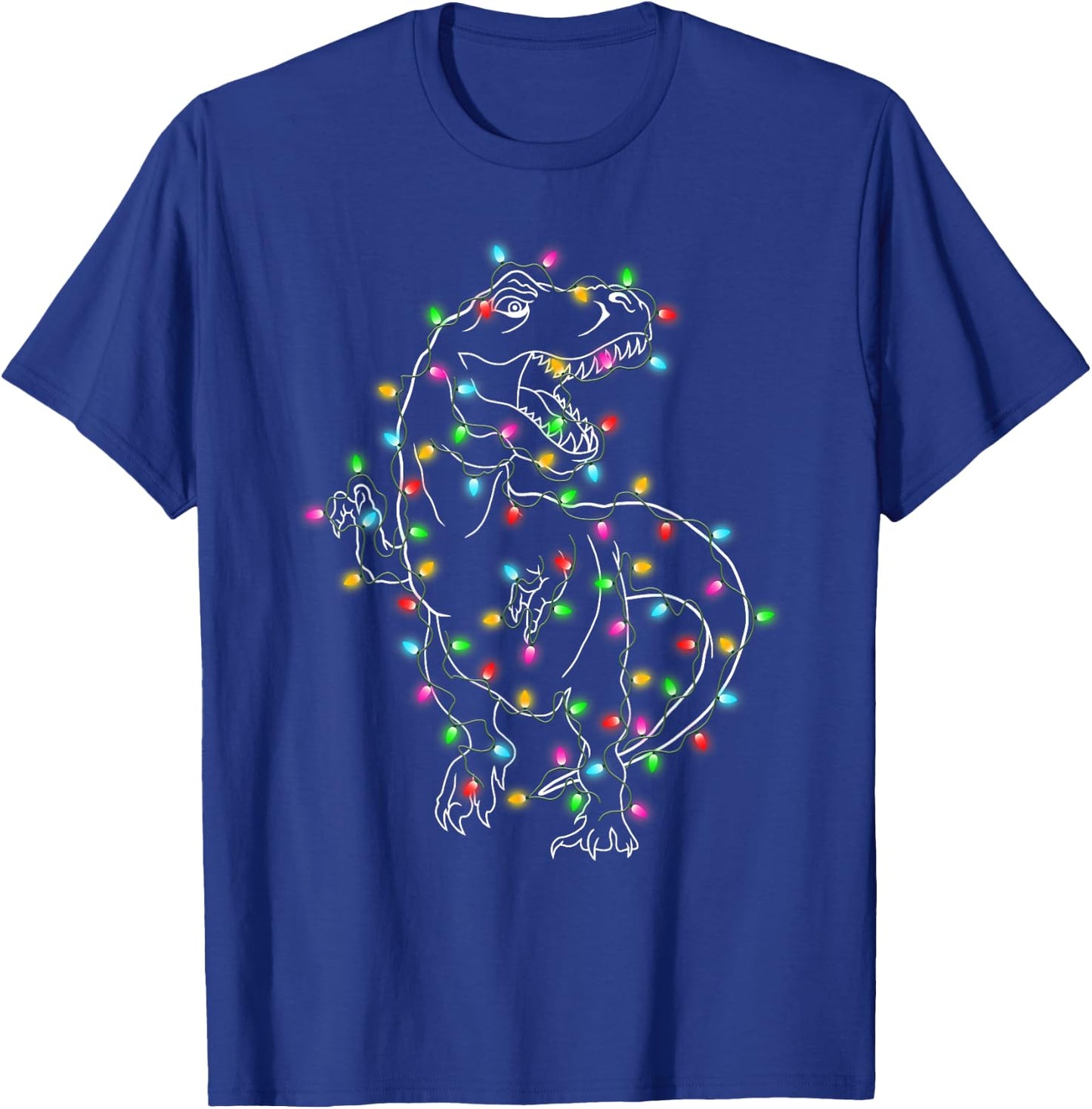 Dinosaur T-rex Tree Christmas Sweater Xmas Pet Dino Trex T-Shirt - T-Shirt | Royal