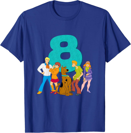 Kids Scooby-Doo 8th Birthday This Meddling Kid is 8 T-Shirt - T-Shirt | Royal