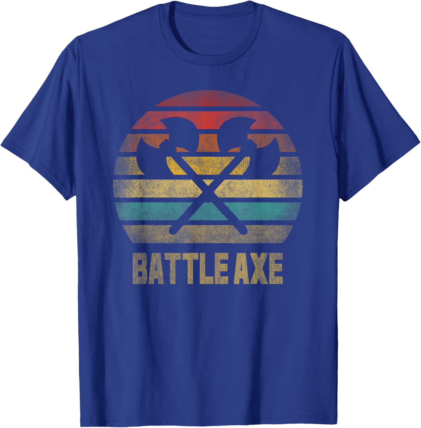 Battle Axe Weapon Retro Vintage T-Shirt - T-Shirt | Royal