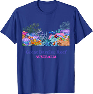 Great Barrier Reef Australia Tourist Vacation Souvenir Coral T-Shirt - T-Shirt | Royal