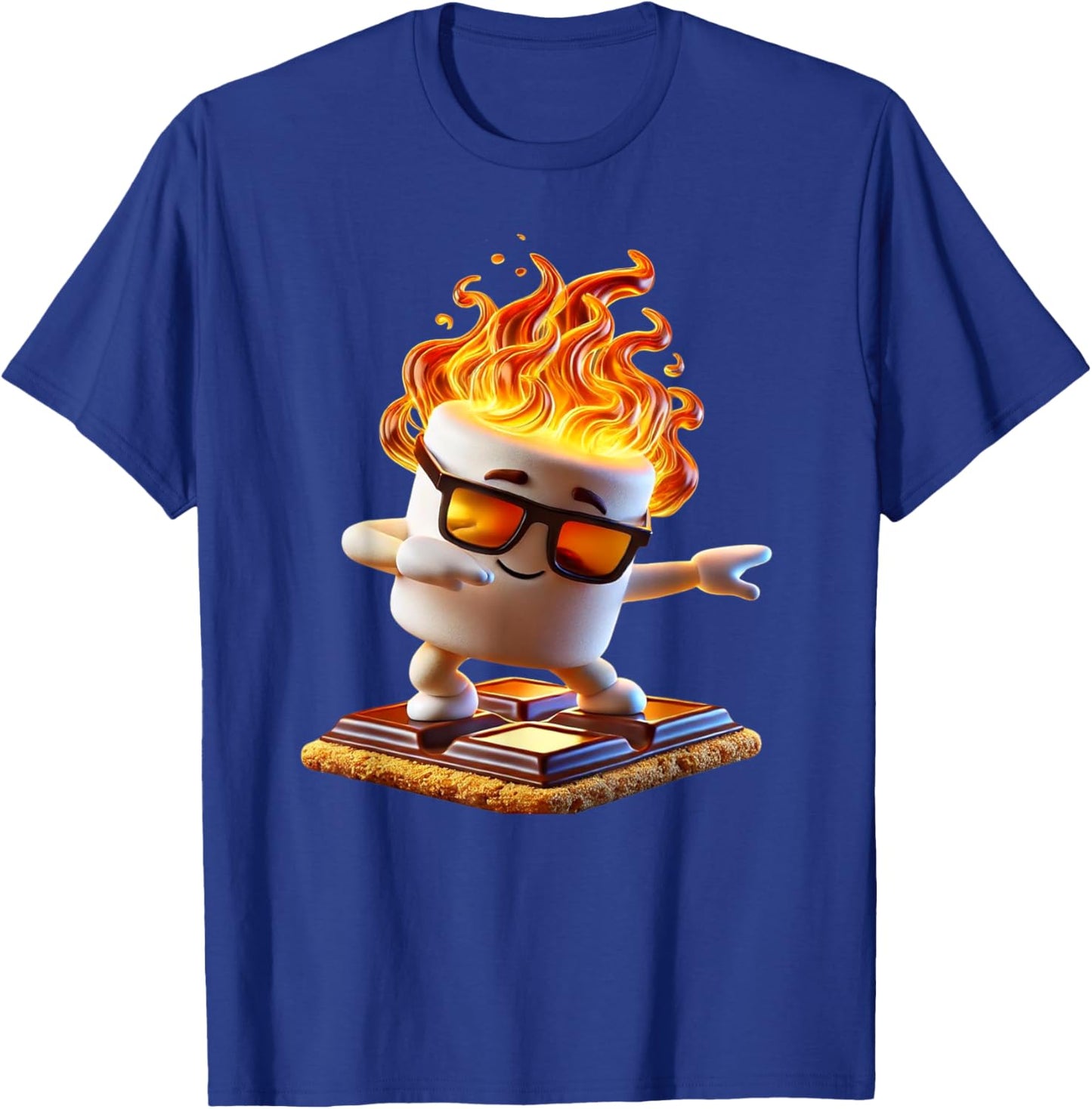 Dabbing Smore Marshmallow Cute Dab Dance Camping Camper Gift T-Shirt - T-Shirt | Royal