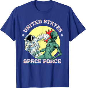 United States Space Force - Funny Space Lover & UFO Alien T-Shirt - T-Shirt | Royal