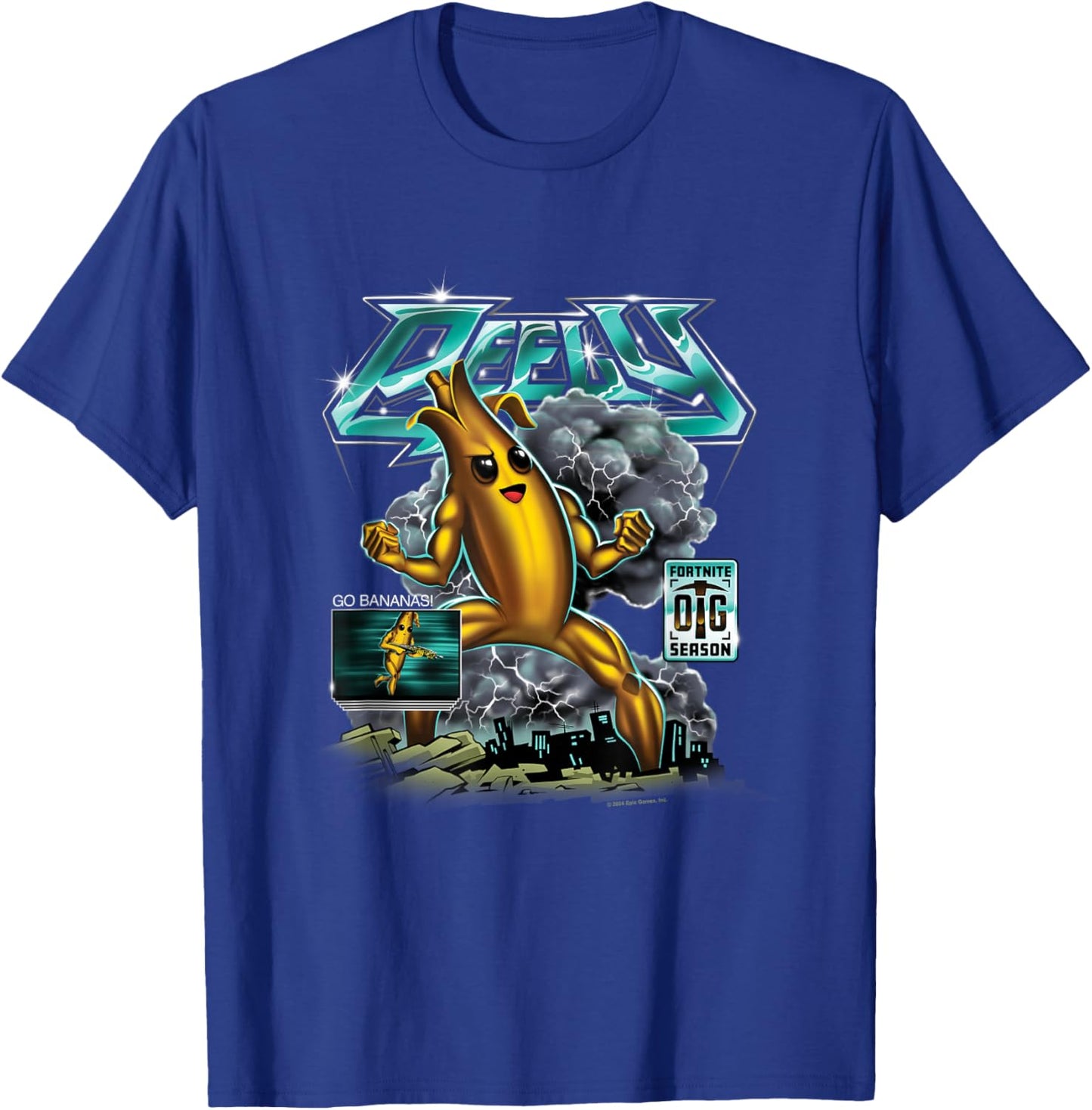 Fortnite Peely Go Bananas! T-Shirt - T-Shirt | Royal