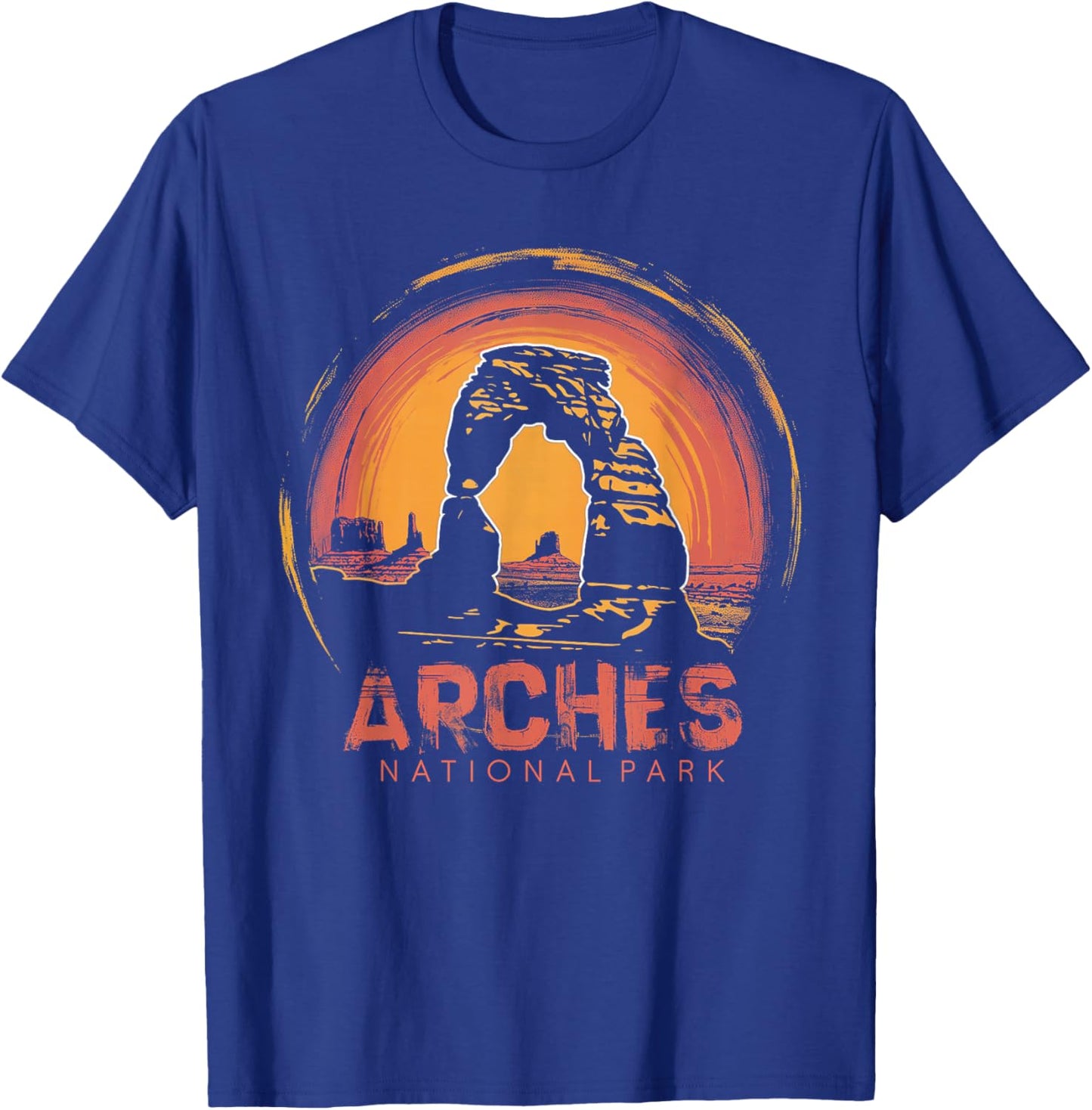 Arches - US National Park Utah Vintage Men Women Kids Retro T-Shirt - T-Shirt | Royal