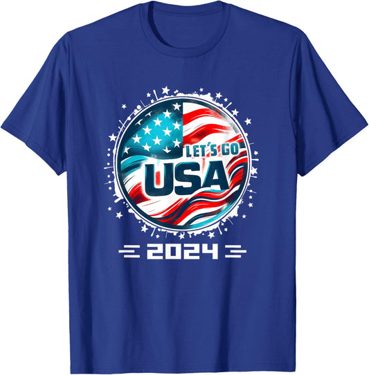 USA 2024 Go United States Sport USA Team 2024 USA T-Shirt - T-Shirt | Royal