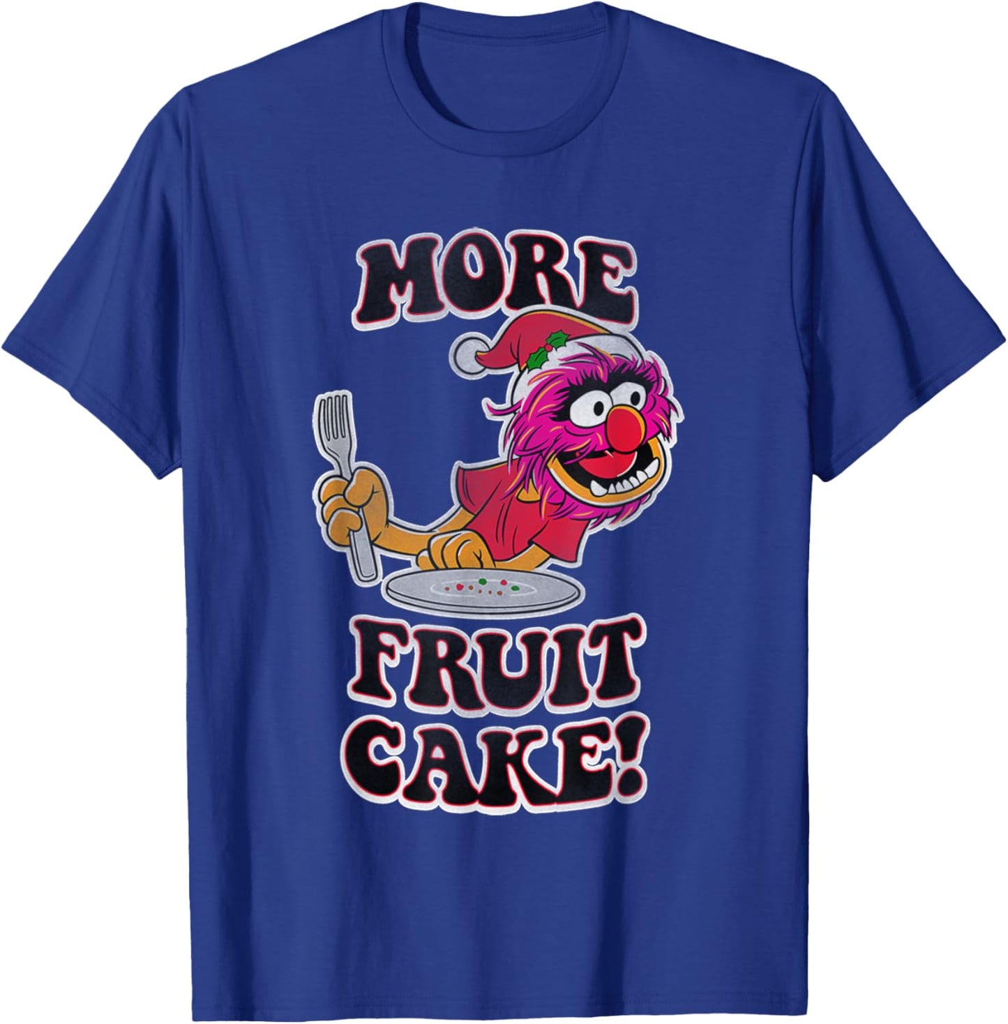 Disney The Muppets Christmas Animal More Fruit Cake! Poster T-Shirt - T-Shirt | Royal