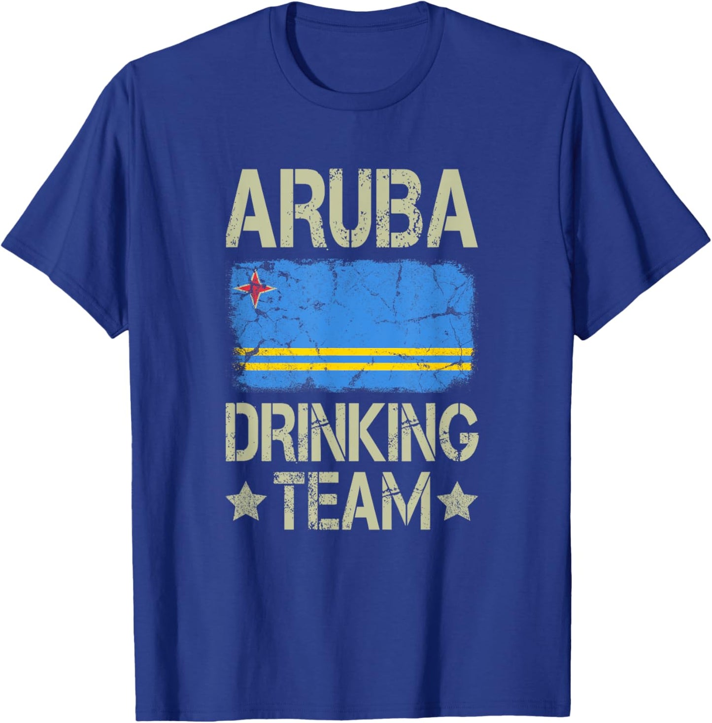 Aruba Drinking Team Aruba Flag Funny Drinking T-Shirt - T-Shirt | Royal