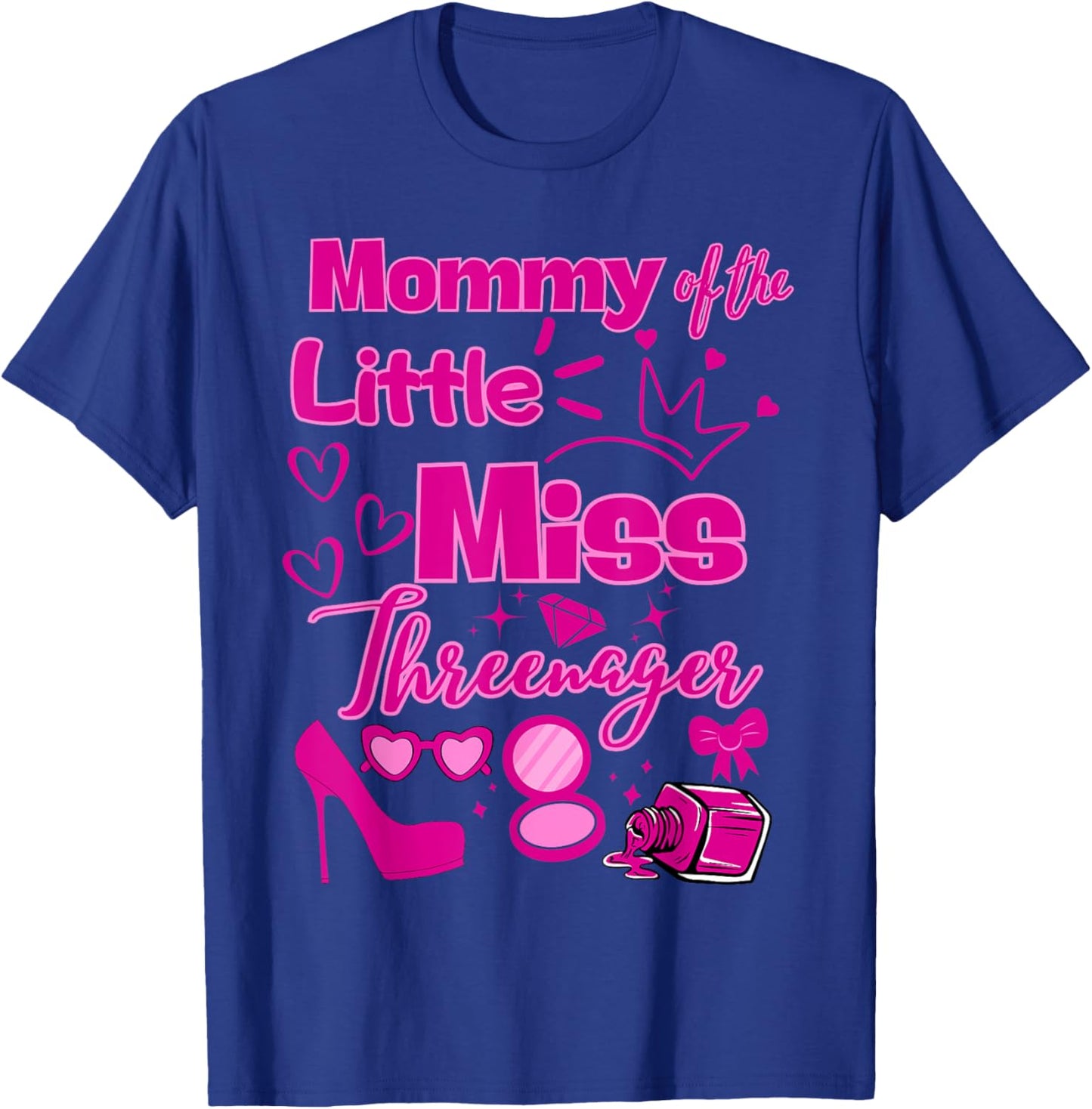 Mommy Miss Threenager 13 Bday Girls Salon SPA Makeup Party T-Shirt - T-Shirt | Royal