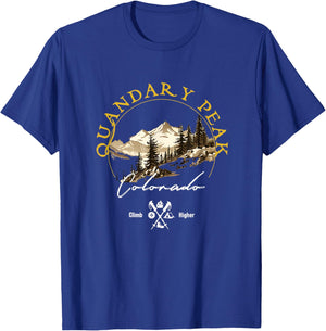Quandary Peak Retro Vintage Apparel - Quandary Peak Souvenir T-Shirt - T-Shirt | Royal