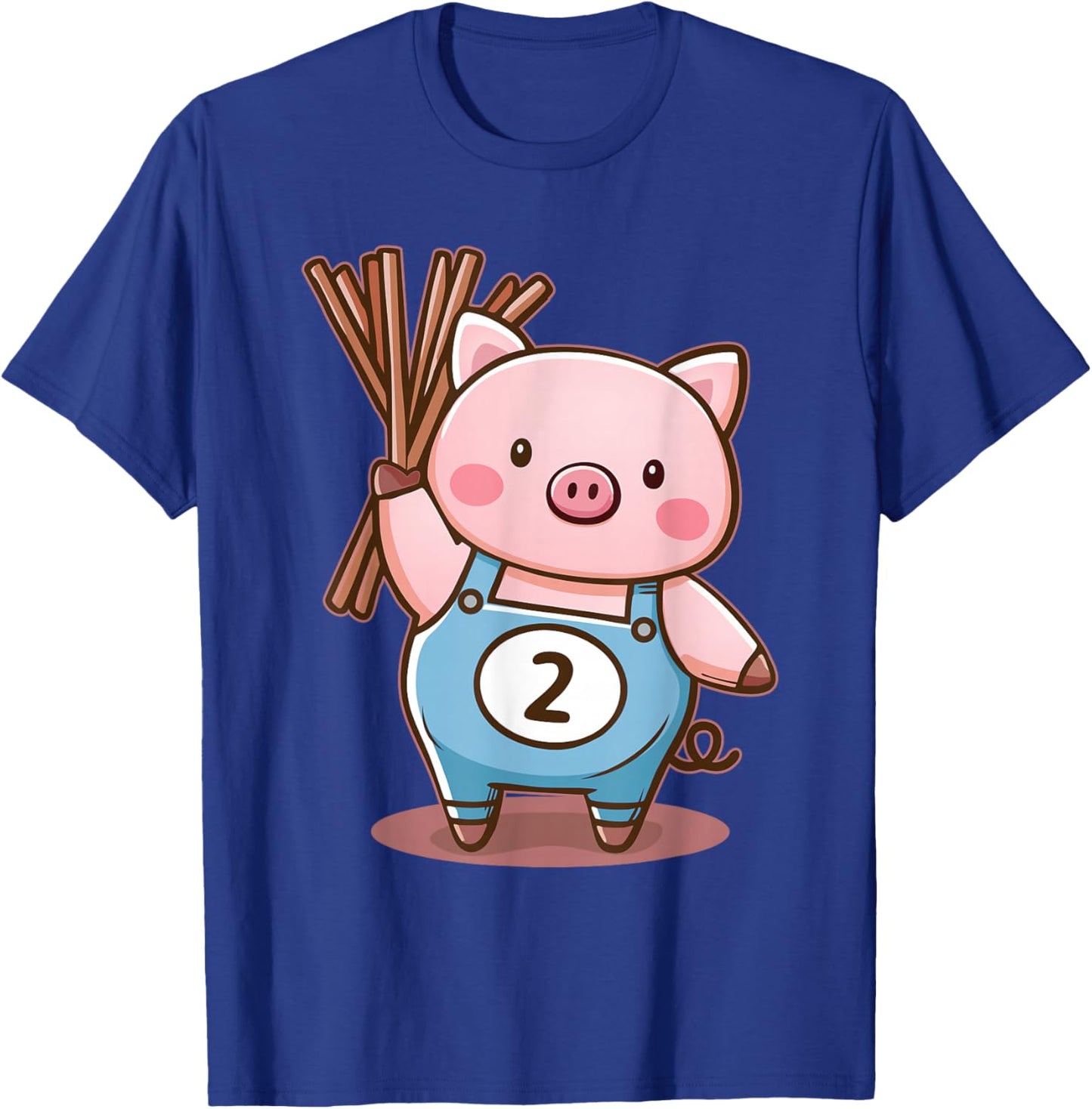 Three Little Pigs Pig 2 Halloween Costume Boys Girls Adults T-Shirt - T-Shirt | Royal