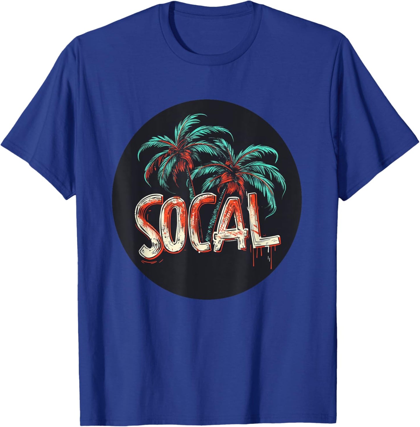 Pal Trees Vacation in Southern California for SoCal Lovers T-Shirt - T-Shirt | Royal