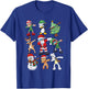 Christmas Shirt for Kids Boys Dabbing Santa Elves Xmas Gift T-Shirt - T-Shirt | Royal