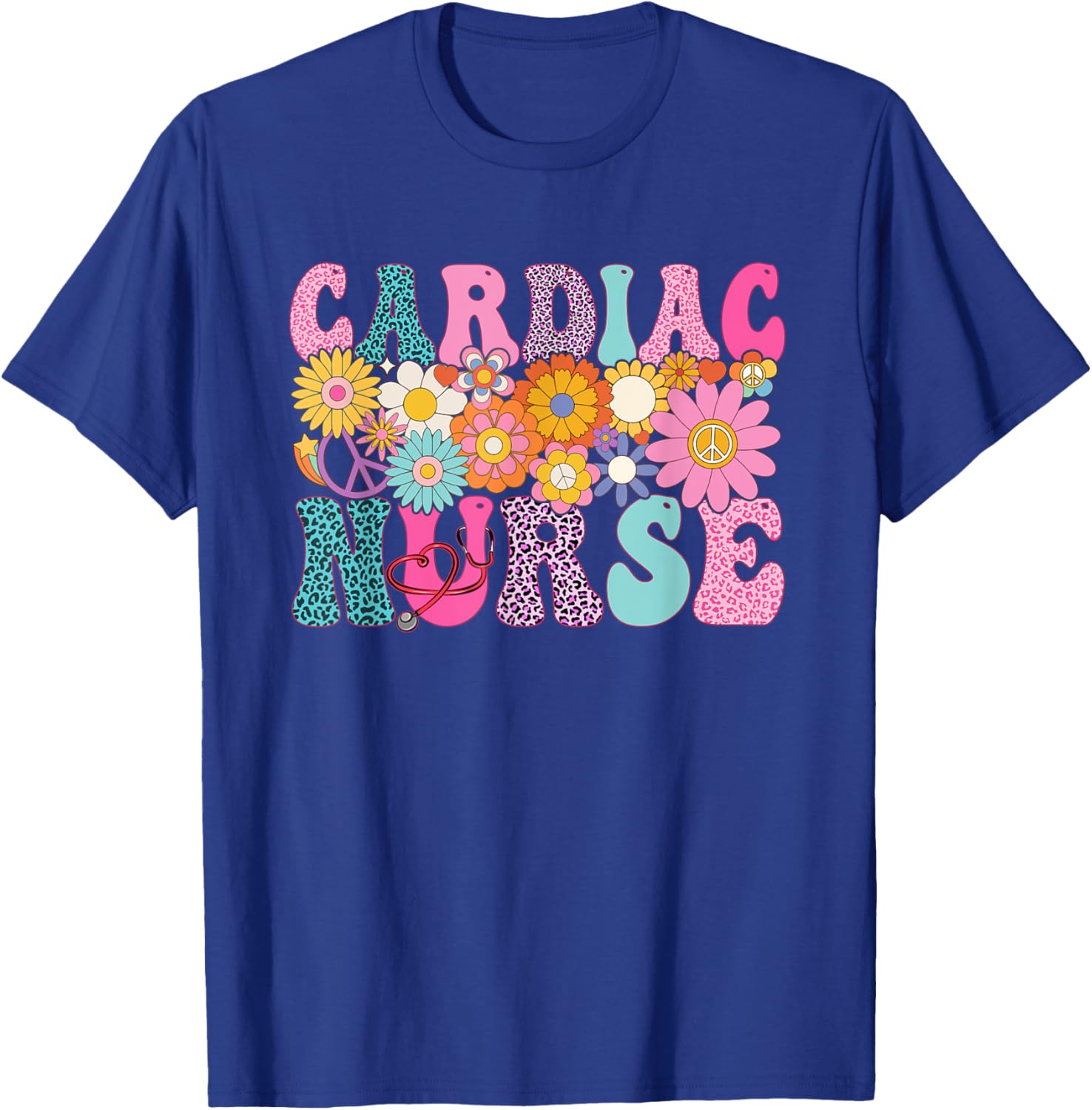 Cardiac Nurse Week Groovy Appreciation Day T-Shirt - T-Shirt | Royal