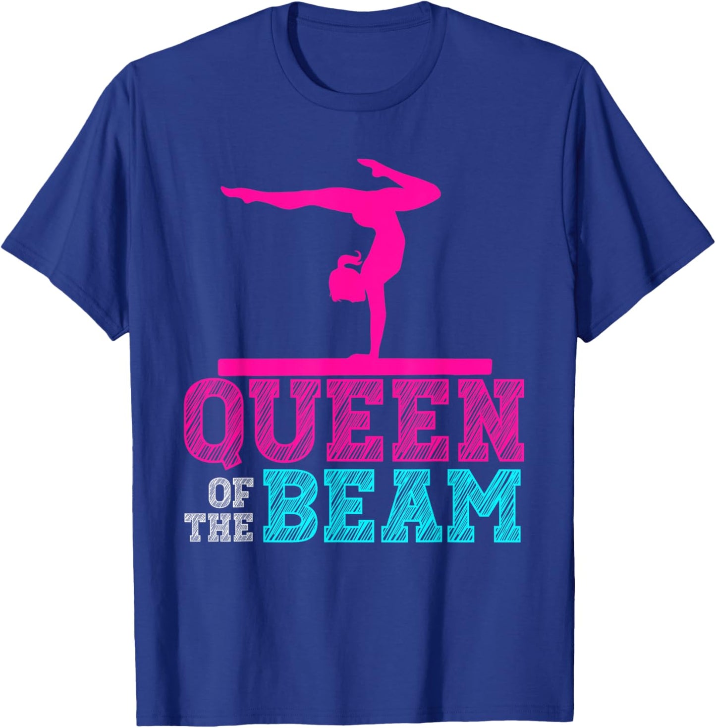 Queen of the Beam Girls Women Balance Artistic Gymnastics T-Shirt - T-Shirt | Royal