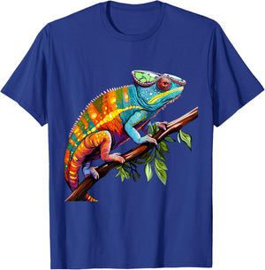 Chameleon Reptile Graphic T-Shirt - T-Shirt | Royal