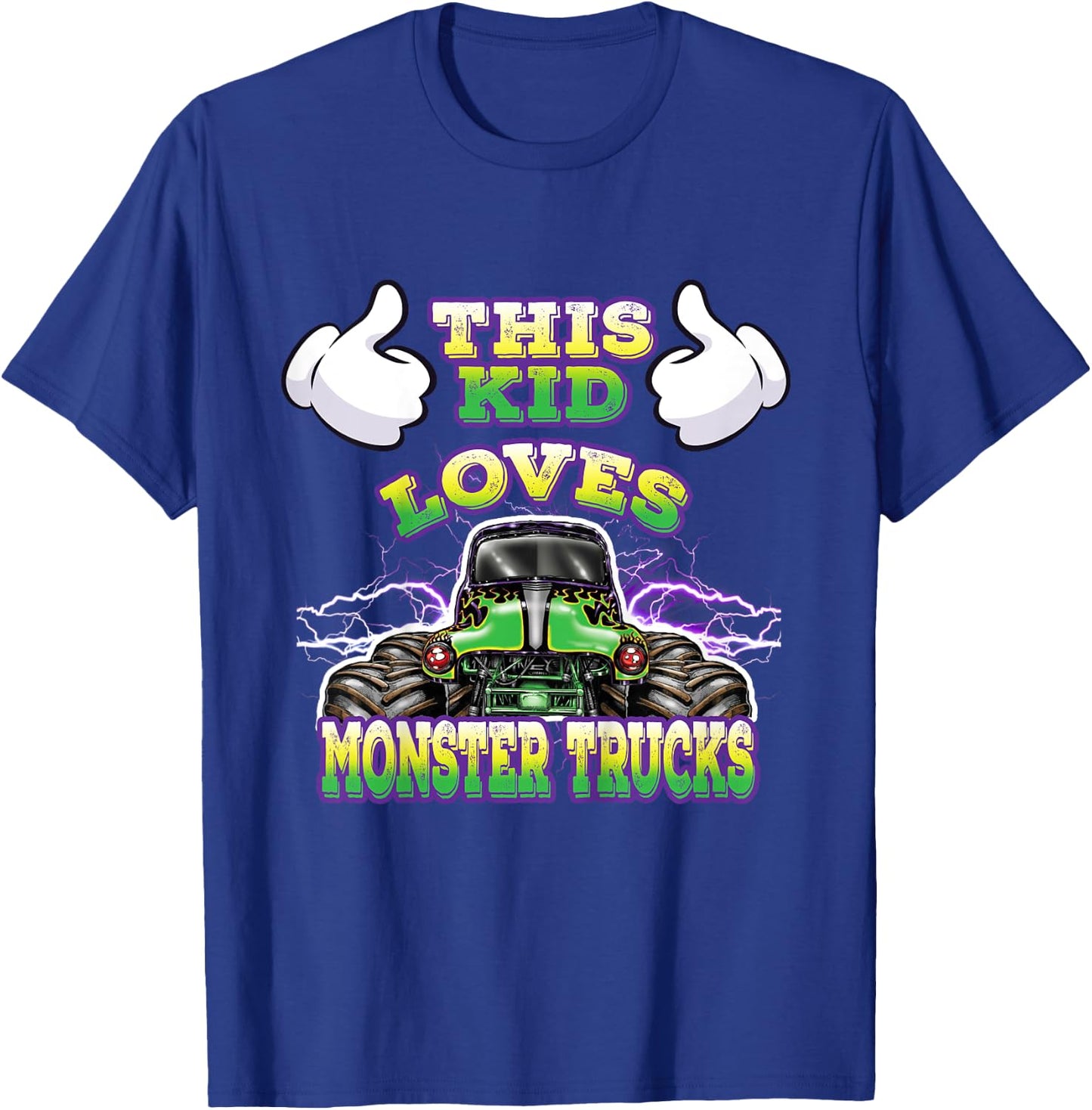 Kids Monster Truck Toddlers and Kids T-Shirt - T-Shirt | Royal