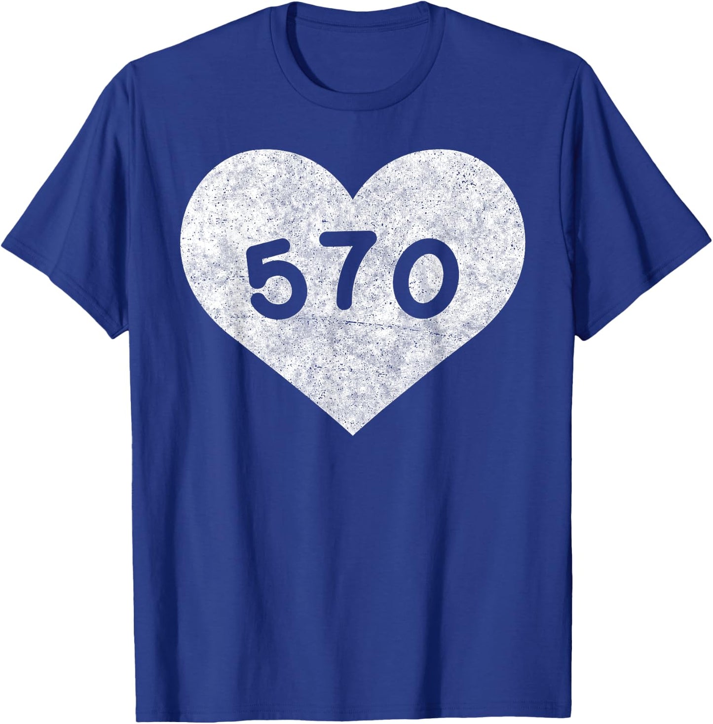 Pennsylvania Area Code 570 Heart Shirt State Gift T-Shirt - T-Shirt | Royal