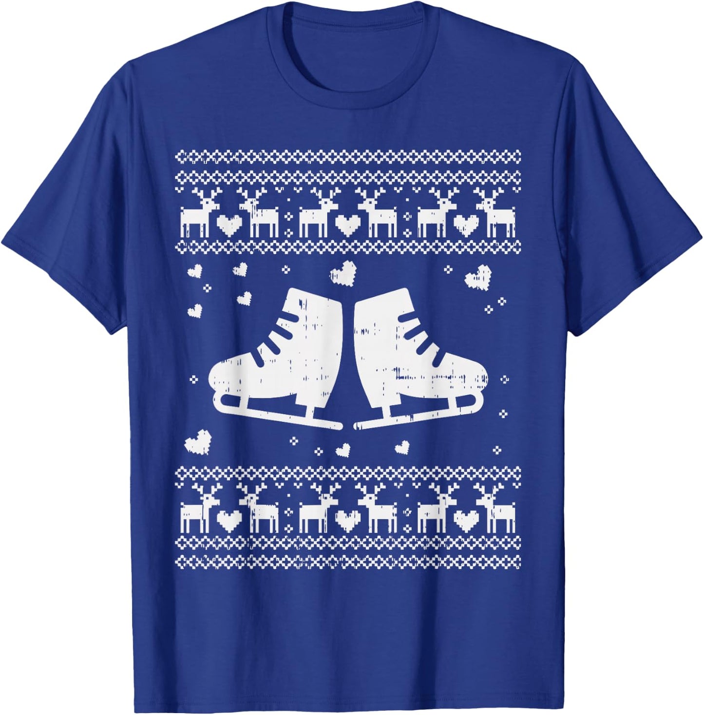 Ugly Christmas Ice Skater Shirt Skate Skating Shoe Girl Gift T-Shirt - T-Shirt | Royal