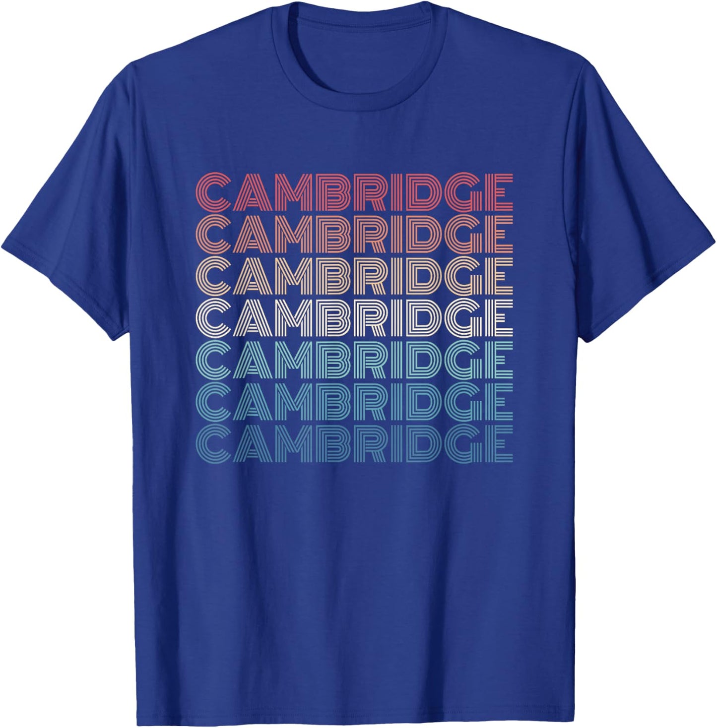 Retro Cambridge England T-Shirt - T-Shirt | Royal
