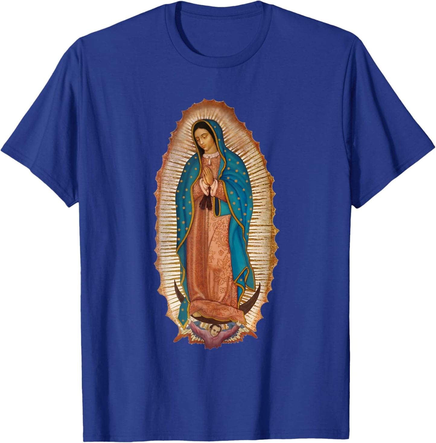Virgen De Guadalupe Sant Mary Mexico Shirts T-Shirt - T-Shirt | Royal