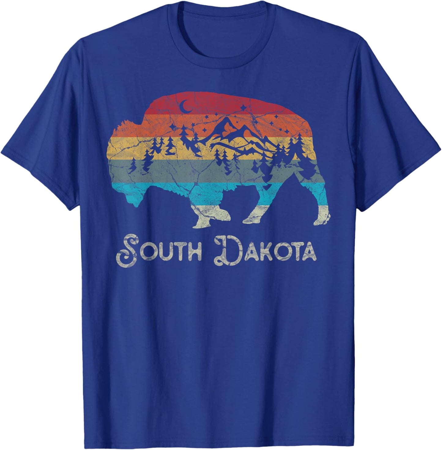 Buffalo South Dakota The Mount Rushmore State National Parks T-Shirt - T-Shirt | Royal