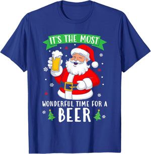 It's The Most Wonderful Time For A Beer Shirt Christmas Beer T-Shirt - T-Shirt | Royal