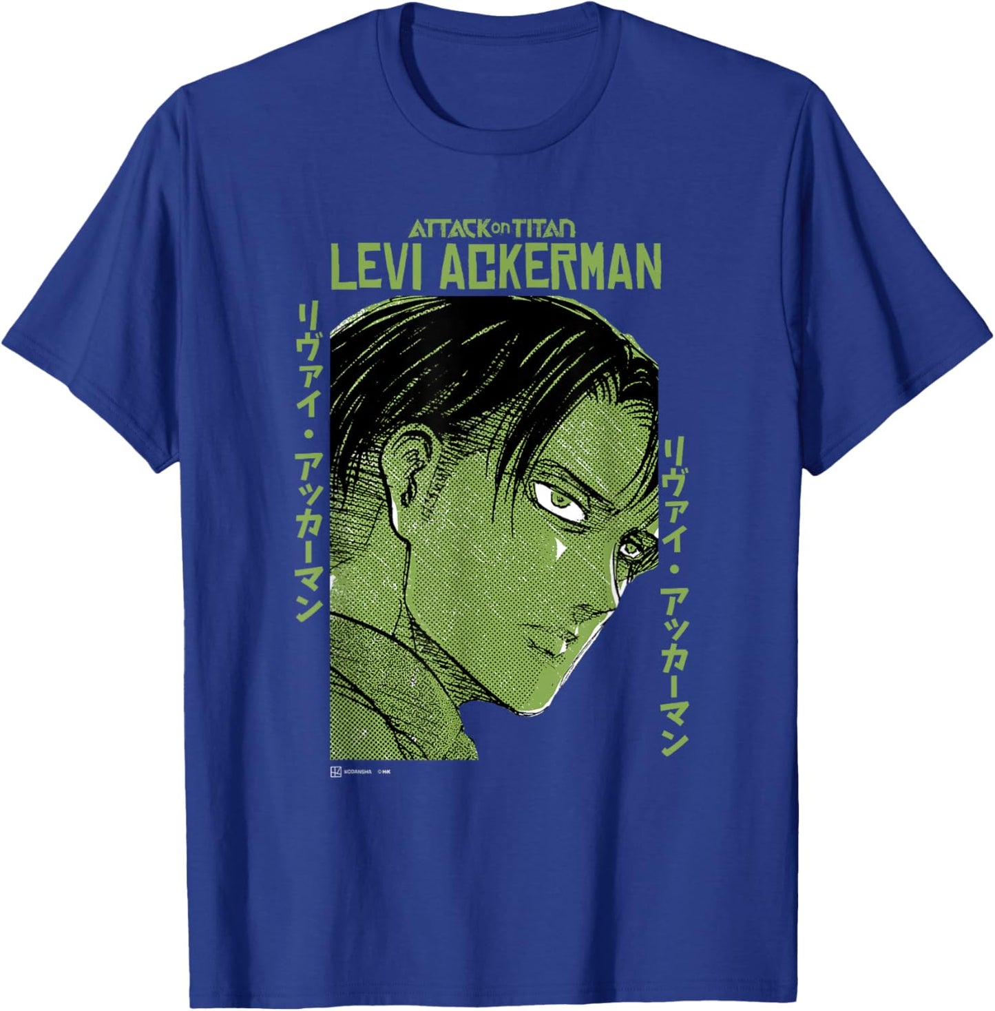Attack on Titan Levi Ackerman Japanese Manga Face Portrait T-Shirt - T-Shirt | Royal