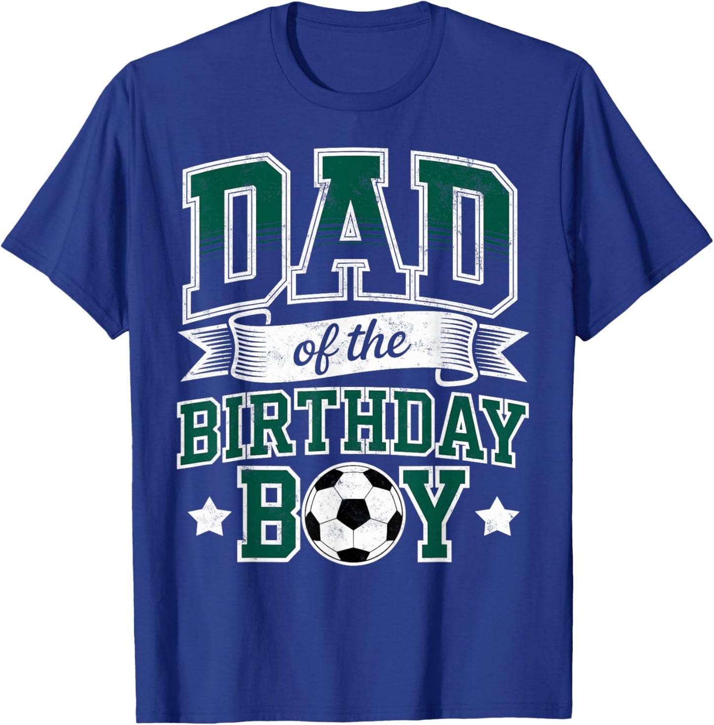 Dad of the Birthday Boy Soccer Goalie Bday Player Father Fan T-Shirt - T-Shirt | Royal