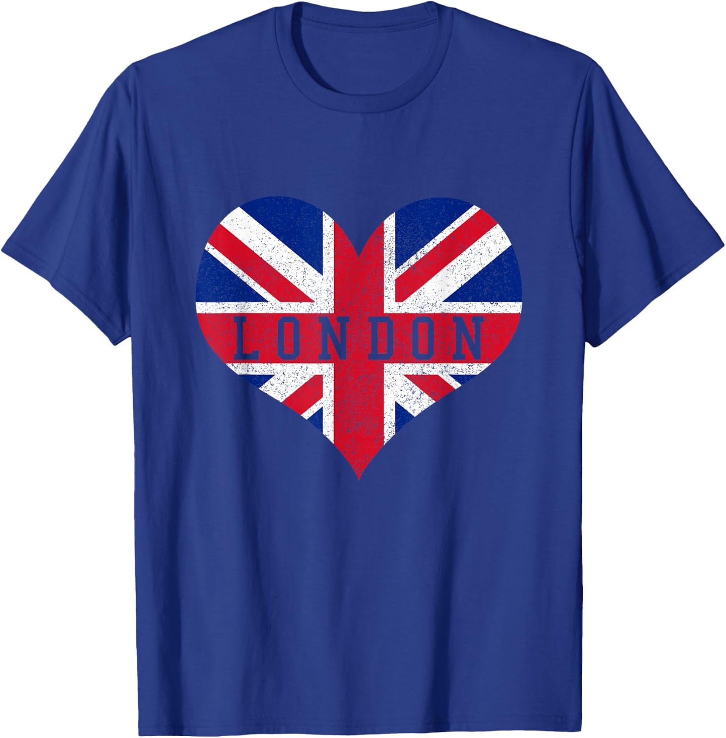 London - Heart Flag Union Jack UK England Souvenir Gift T-Shirt - T-Shirt | Royal