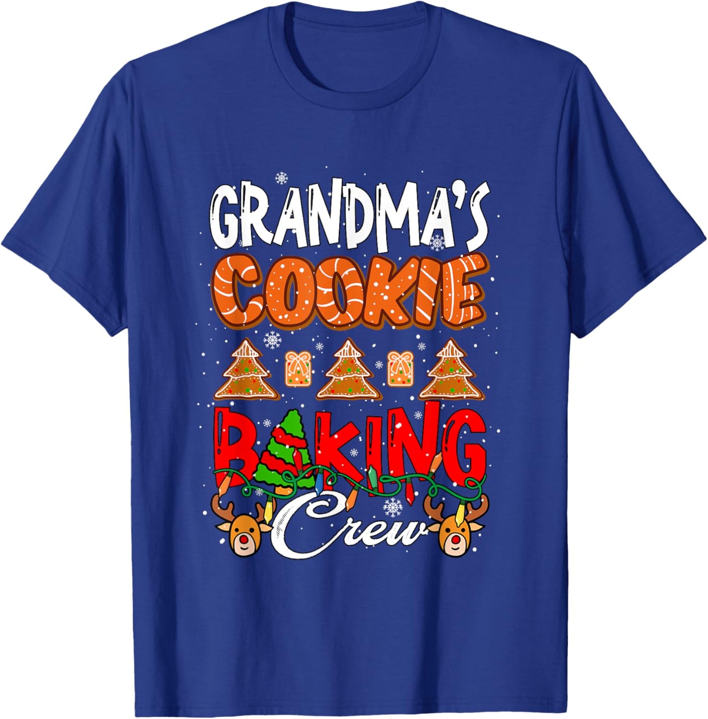 Grandma's Xmas Cookie Baking Crew Funny Baker Team Lover T-Shirt - T-Shirt | Royal