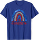 Patriotic Rainbow AMERICA Love USA Scandinavian Rainbow Art T-Shirt - T-Shirt | Royal