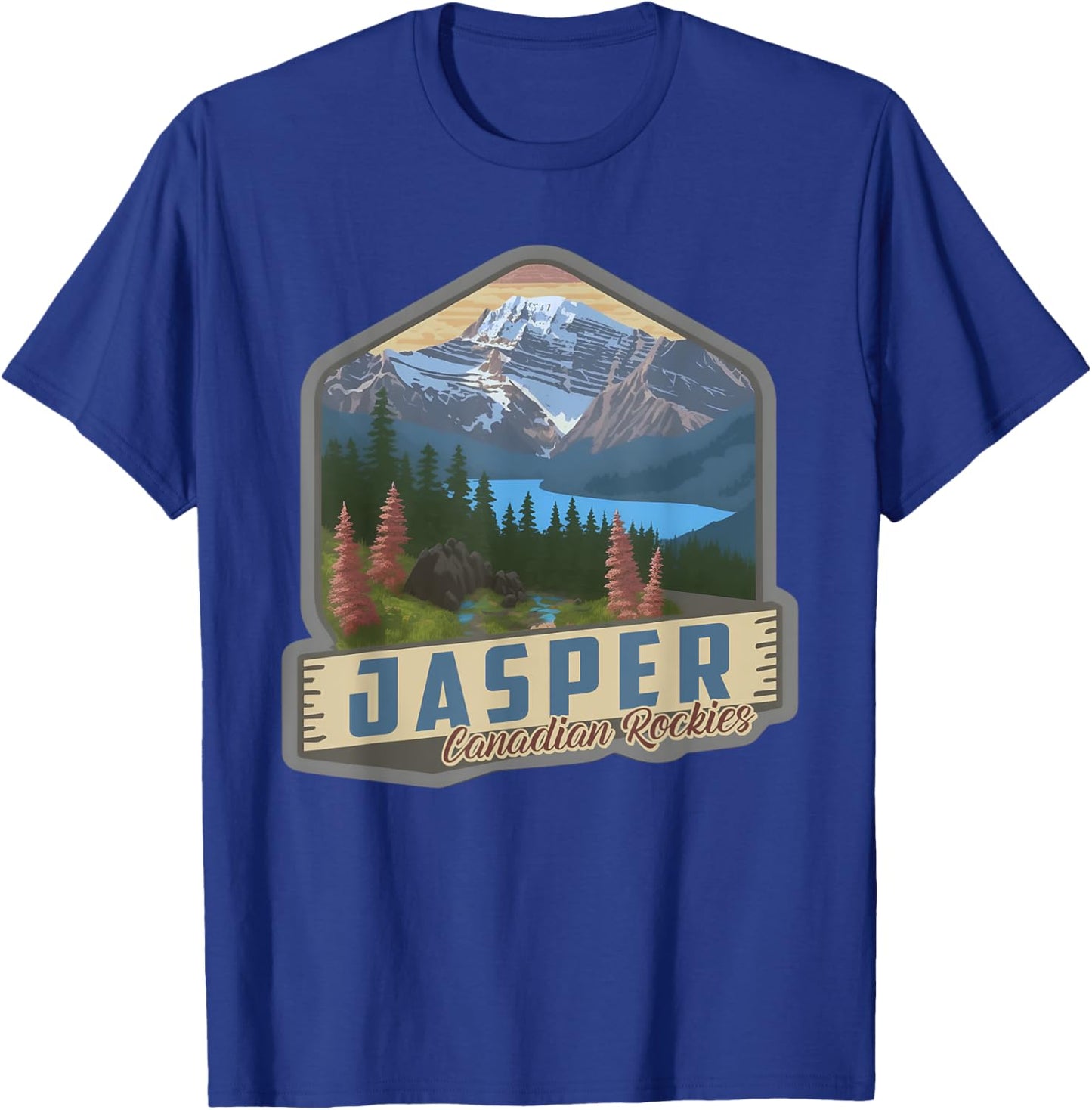 Jasper National Park Canadian Rockies US Parks Camping T-Shirt - T-Shirt | Royal