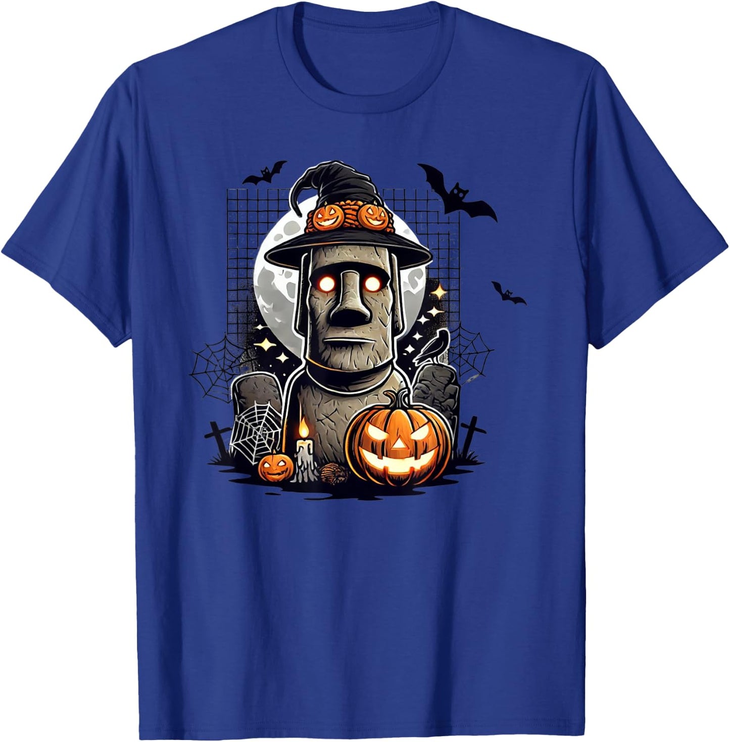 Halloween Moai Statue Ancient Culture T-Shirt - T-Shirt | Royal