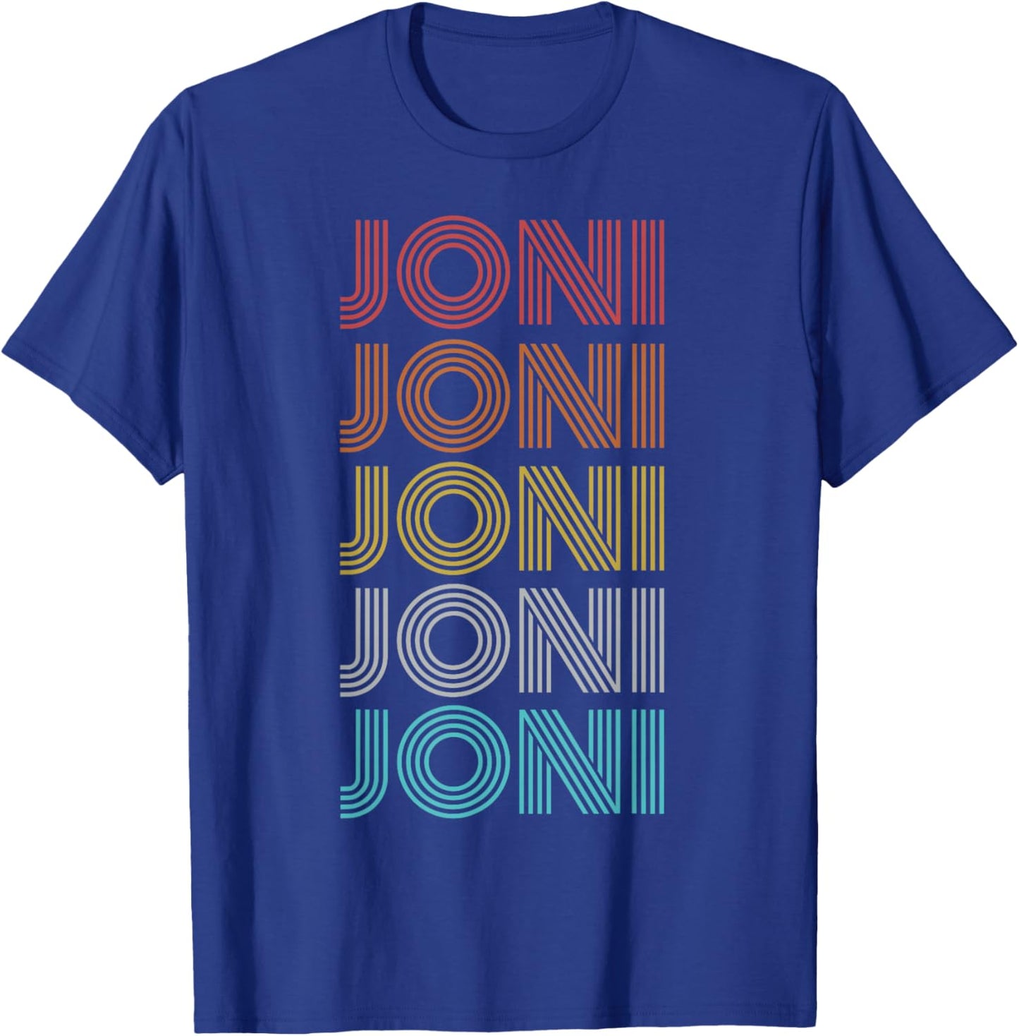 Joni Shirt Vintage Retro Apparel Adults Kids Retro Letter Print Black Small T-Shirt - T-Shirt | Royal