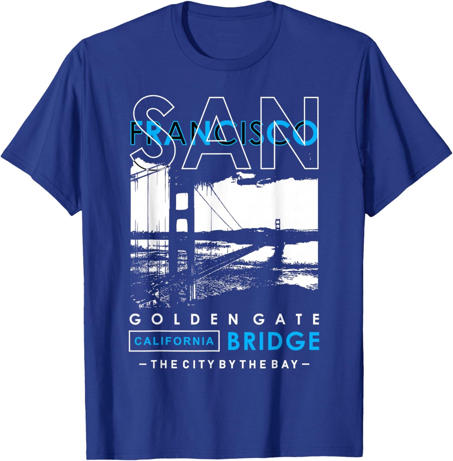 San Francisco Golden Gate Bridge California T-Shirt - T-Shirt | Royal