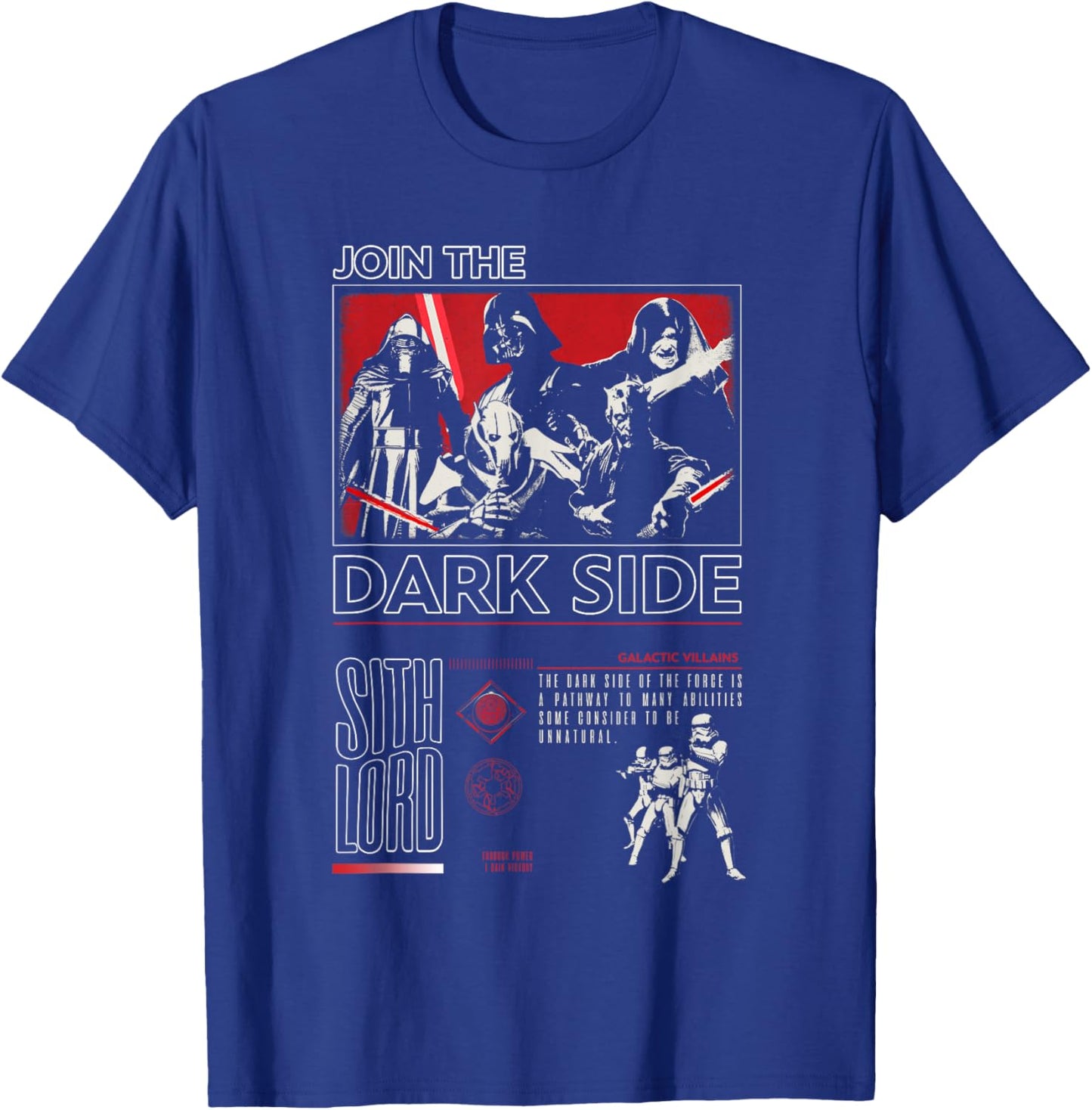 Star Wars Sith Lord Join The Dark Side Group Shot Propaganda T-Shirt - T-Shirt | Royal