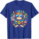 Monkey Peace Sign Tie Dye For Boys And Girl Hippie Colorful T-Shirt - T-Shirt | Royal
