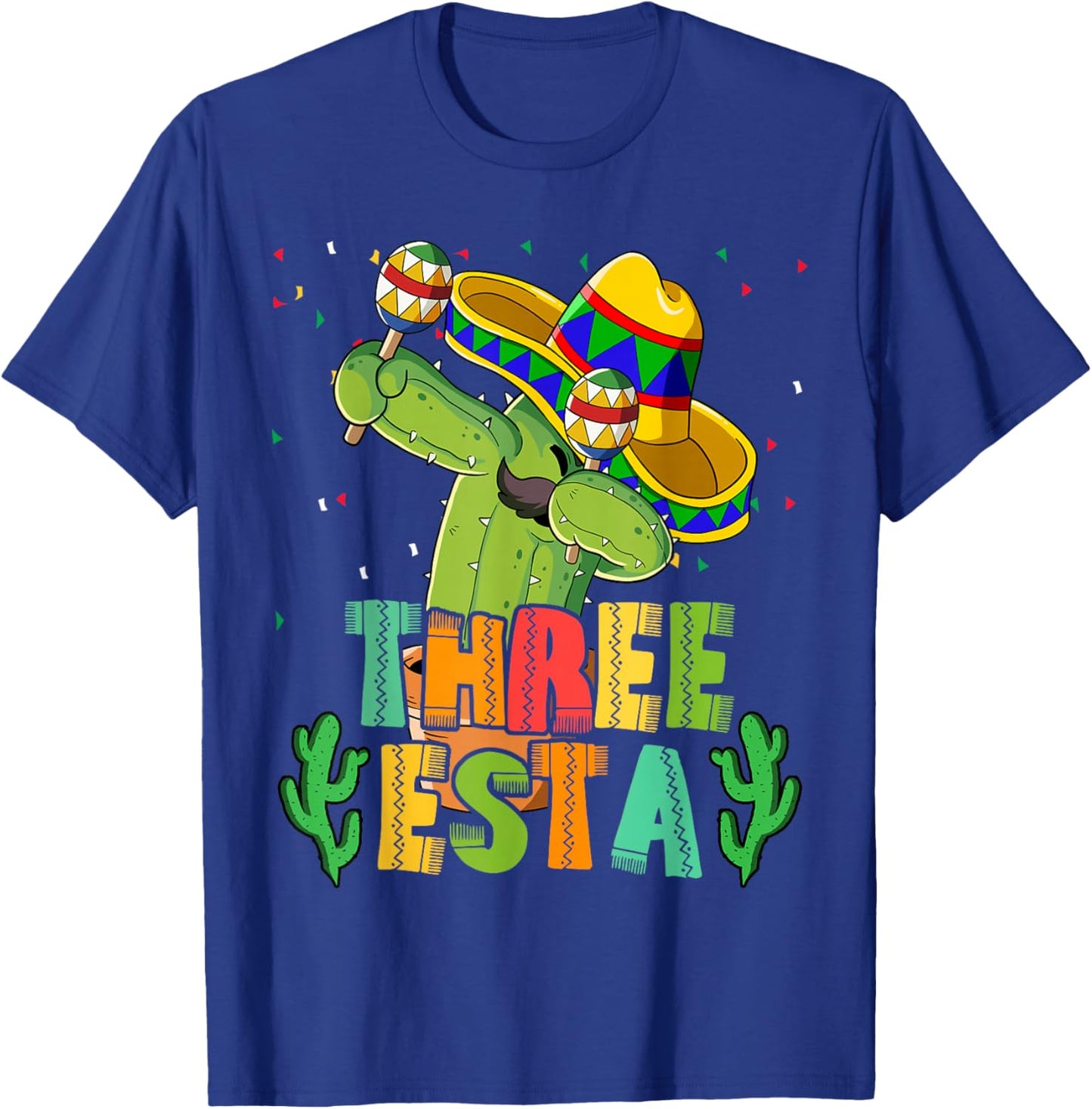 Mexican Themed Party 3rd Birthday Three Esta T-Shirt - T-Shirt | Royal