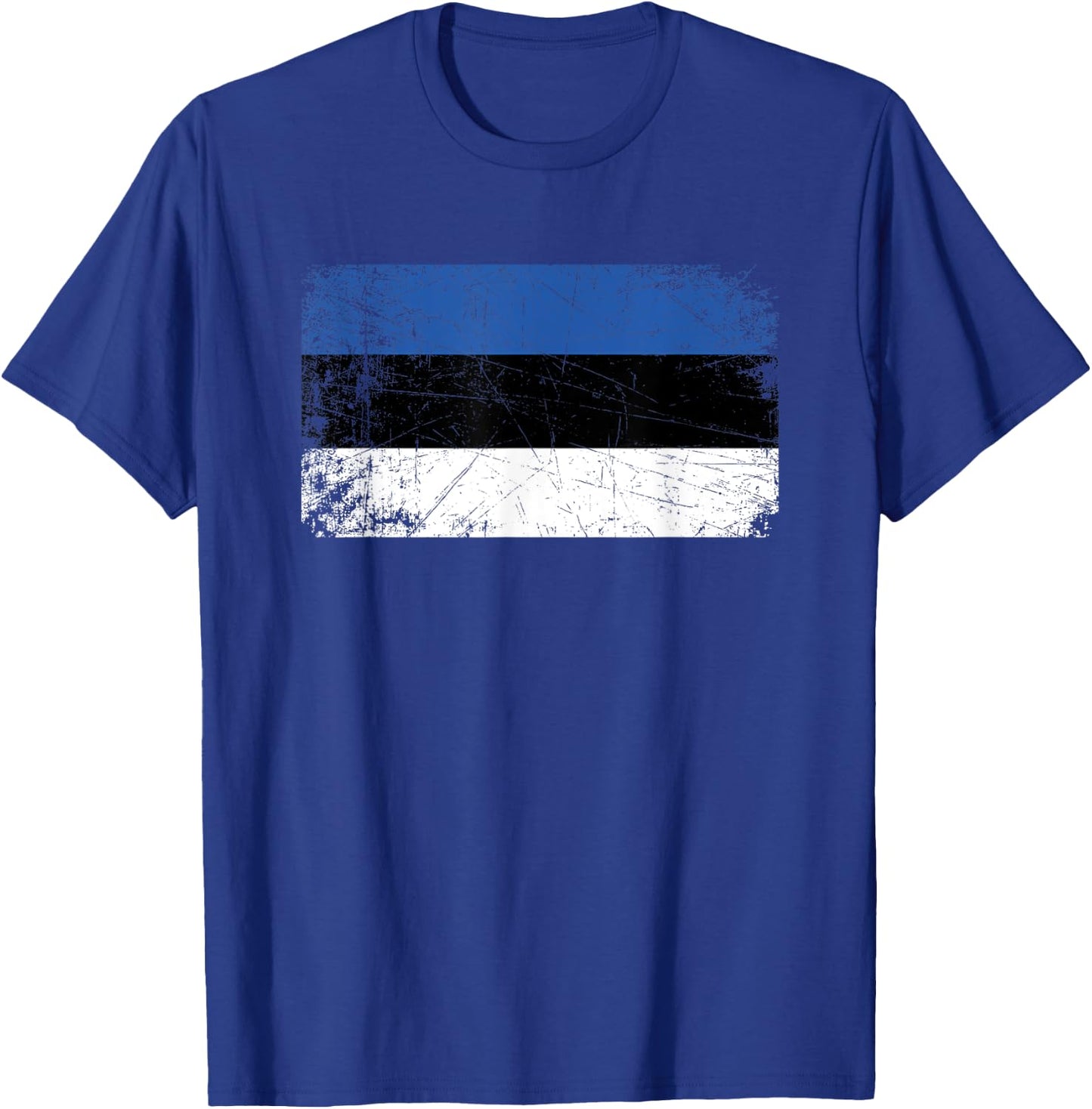 Vintage Made In ESTONIA ESTONIAN Flag Gift T-Shirt - T-Shirt | Royal