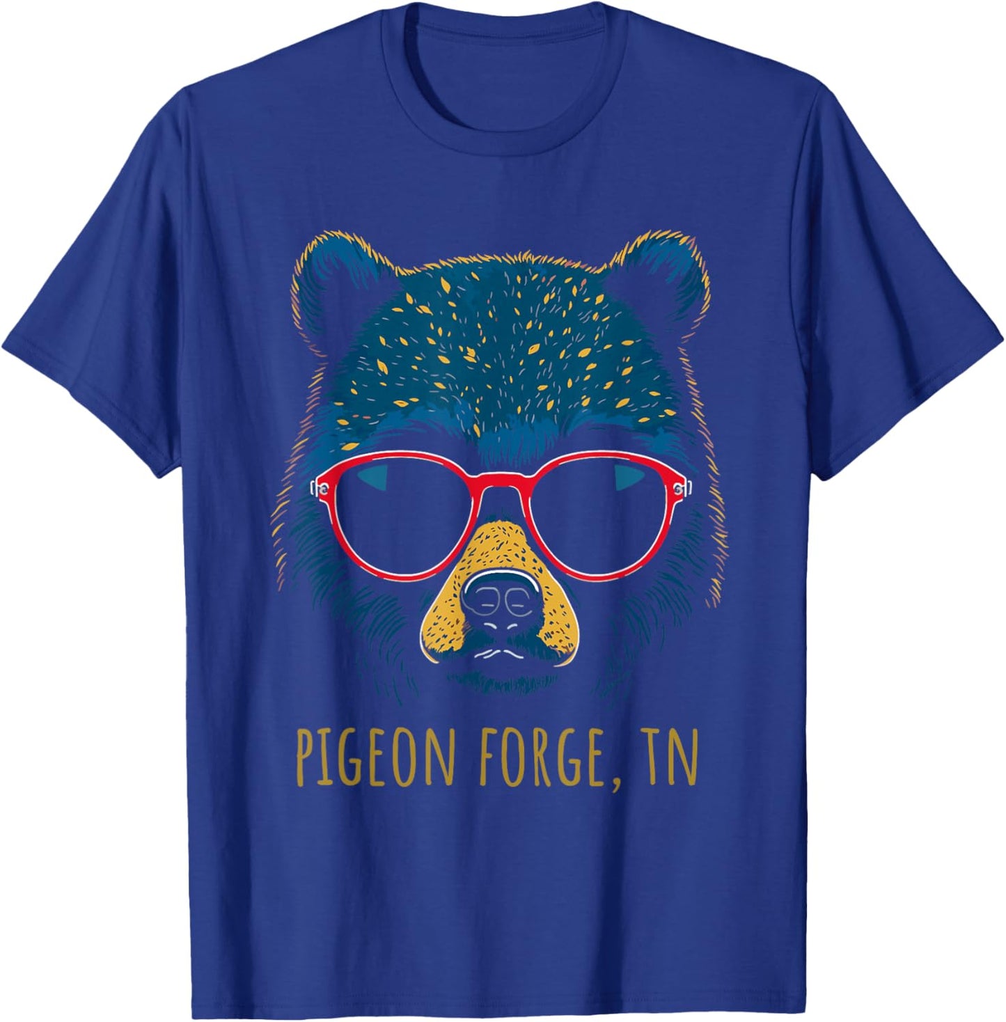 Pigeon Forge TN Bear Wearing Sunglasses Design T-Shirt - T-Shirt | Royal