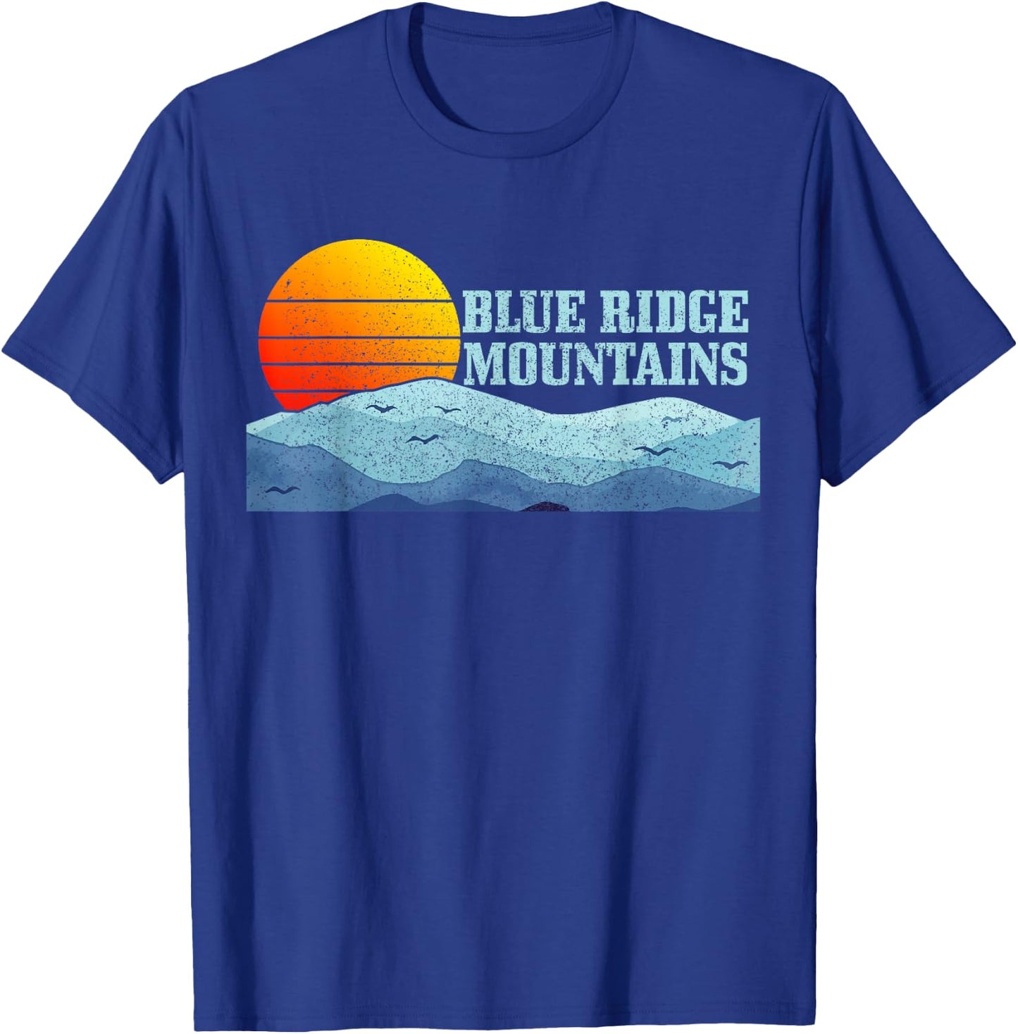 Blue Ridge Mountains Vintage Hiking Camping Gift T-Shirt - T-Shirt | Royal