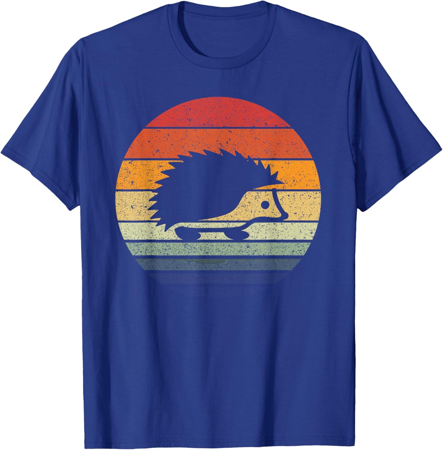 Vintage Retro Sunset Hedgehog T-Shirt - T-Shirt | Royal