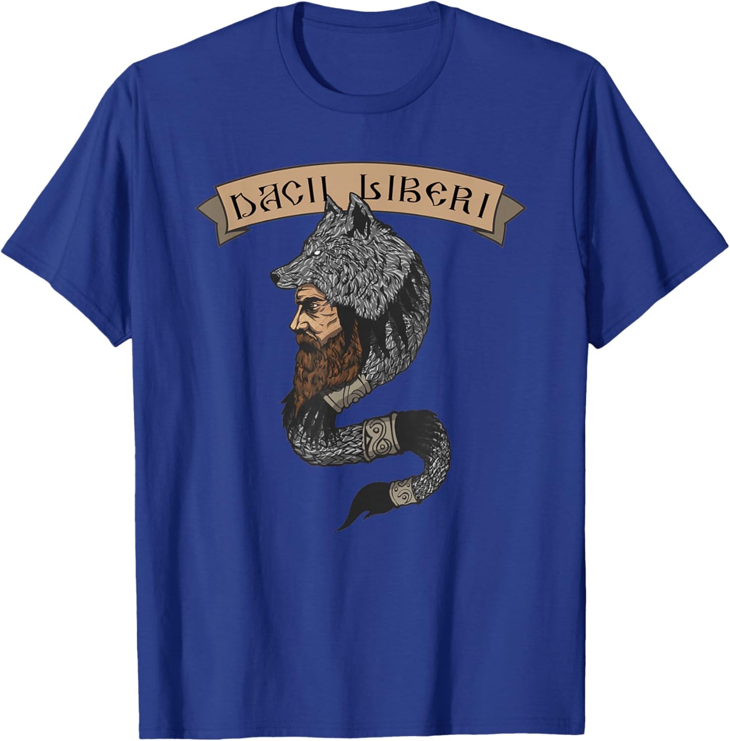 Free Dacians Dacii Liberi Decebal Wolf Flag Dacia Romania T-Shirt - T-Shirt | Royal