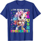 Im Ready To Crush Kindergarten Unicorn Back To School Girls T-Shirt - T-Shirt | Royal